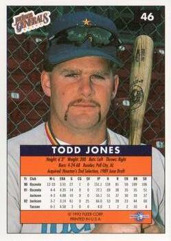 1992-93 Fleer Excel #46 Todd Jones Back