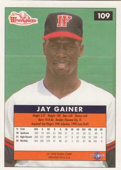 1992-93 Fleer Excel #109 Jay Gainer Back