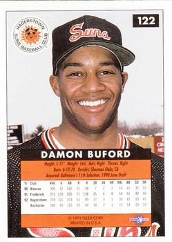 1992-93 Fleer Excel #122 Damon Buford Back