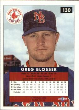 1992-93 Fleer Excel #130 Greg Blosser Back