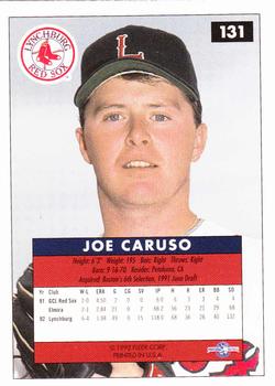 1992-93 Fleer Excel #131 Joe Caruso Back