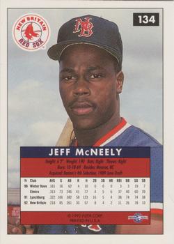 1992-93 Fleer Excel #134 Jeff McNeely Back