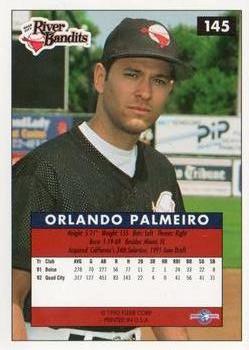 1992-93 Fleer Excel #145 Orlando Palmeiro Back