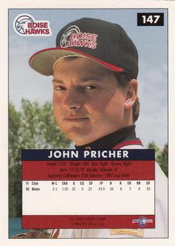 1992-93 Fleer Excel #147 John Pricher Back