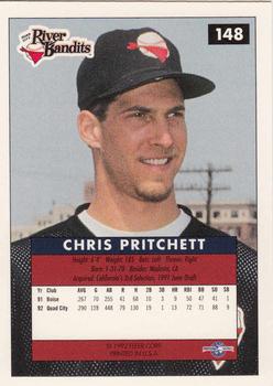 1992-93 Fleer Excel #148 Chris Pritchett Back