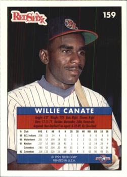 1992-93 Fleer Excel #159 Willie Canate Back
