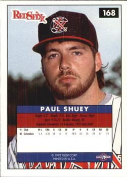 1992-93 Fleer Excel #168 Paul Shuey Back