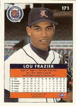 1992-93 Fleer Excel #171 Lou Frazier Back