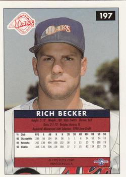 1992-93 Fleer Excel #197 Rich Becker Back