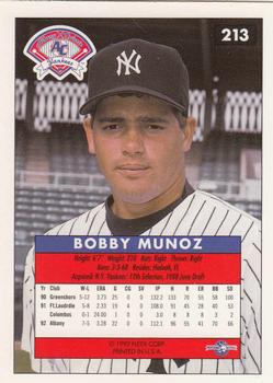1992-93 Fleer Excel #213 Bobby Munoz Back
