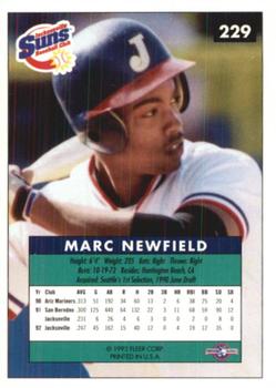 1992-93 Fleer Excel #229 Marc Newfield Back