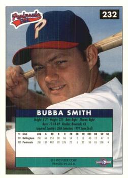 1992-93 Fleer Excel #232 Bubba Smith Back