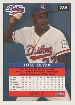 1992-93 Fleer Excel #235 Jose Oliva Back
