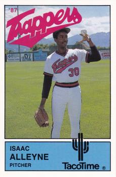 1987 TacoTime Salt Lake Trappers #9 Isaac Alleyne Front