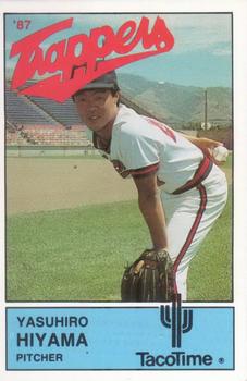 1987 Taco Time Salt Lake City Trappers #20 Yasuhiro Hiyama Front