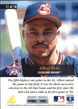1995 Zenith - All-Star Salute #11 Albert Belle Back