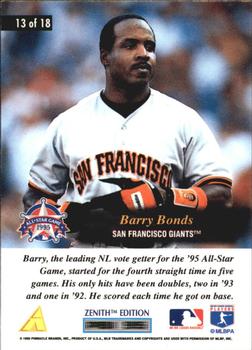 1995 Zenith - All-Star Salute #13 Barry Bonds Back