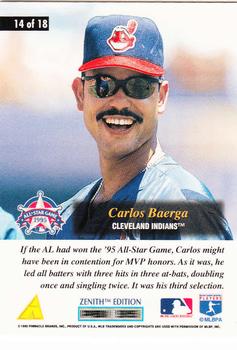 1995 Zenith - All-Star Salute #14 Carlos Baerga Back