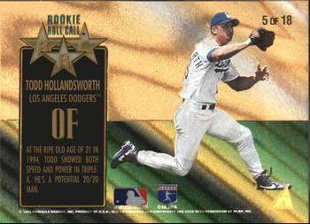 1995 Zenith - Rookie Roll Call #5 Todd Hollandsworth Back