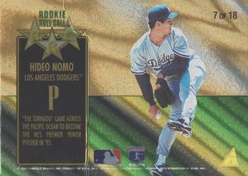 1995 Zenith - Rookie Roll Call #7 Hideo Nomo Back