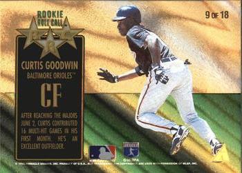 1995 Zenith - Rookie Roll Call #9 Curtis Goodwin Back