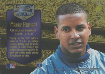1995 Zenith - Z-Team #10 Manny Ramirez Back