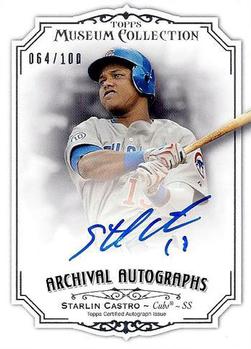 2012 Topps Museum Collection - Archival Autographs #AA-SC Starlin Castro Front