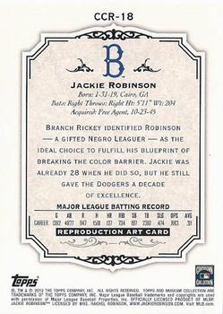 2012 Topps Museum Collection - Canvas Collection #CCR-18 Jackie Robinson Back