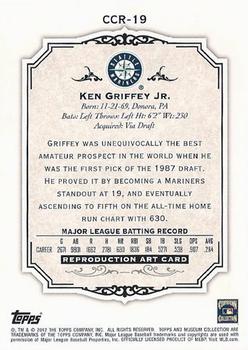 2012 Topps Museum Collection - Canvas Collection #CCR-19 Ken Griffey Jr. Back