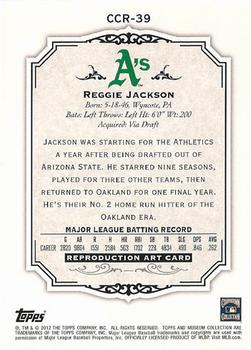2012 Topps Museum Collection - Canvas Collection #CCR-39 Reggie Jackson Back