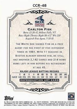 2012 Topps Museum Collection - Canvas Collection #CCR-48 Carlton Fisk Back