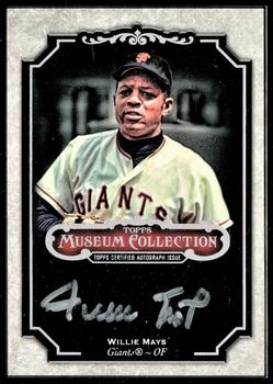 2012 Topps Museum Collection - Framed Museum Collection Autographs Black 5 #MCA-WM Willie Mays Front