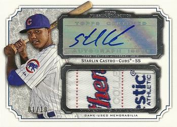 2012 Topps Museum Collection - Momentous Material Jumbo Relic Autographs #MMJAR-SC Starlin Castro Front