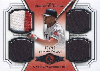 2012 Topps Museum Collection - Primary Pieces Quad Relics #PPQR-CC Carl Crawford Front