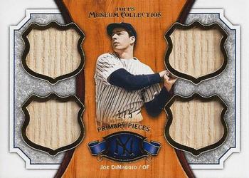 2012 Topps Museum Collection - Primary Pieces Legends Quad Relics Gold 5 #PPQRL-JD Joe DiMaggio Front