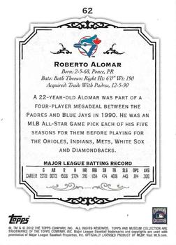 2012 Topps Museum Collection - Blue #62 Roberto Alomar Back