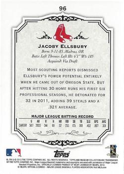 2012 Topps Museum Collection - Copper #96 Jacoby Ellsbury Back
