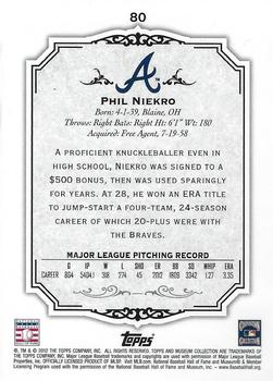 2012 Topps Museum Collection - Green #80 Phil Niekro Back