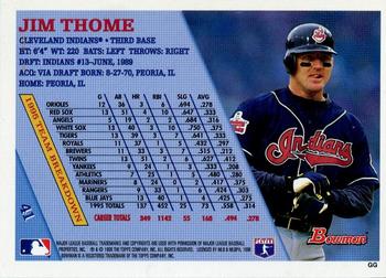 1996 Bowman #41 Jim Thome Back