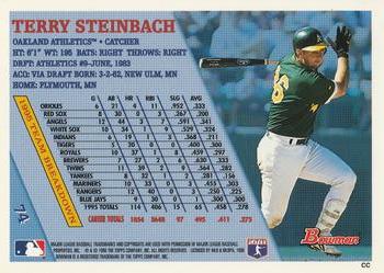 1996 Bowman #74 Terry Steinbach Back