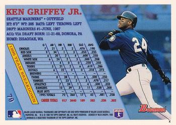 1996 Bowman #79 Ken Griffey Jr. Back