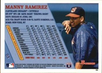 1996 Bowman #85 Manny Ramirez Back