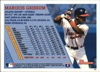 1996 Bowman #102 Marquis Grissom Back