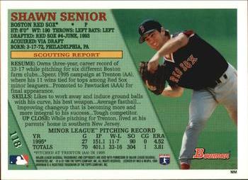 1996 Bowman #118 Shawn Senior Back