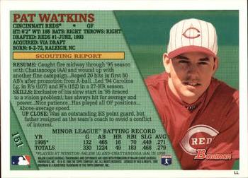 1996 Bowman #151 Pat Watkins Back