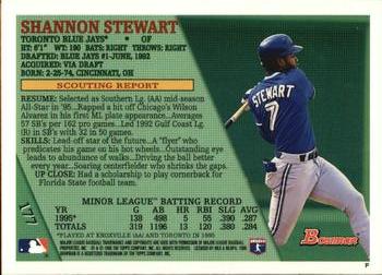 1996 Bowman #177 Shannon Stewart Back