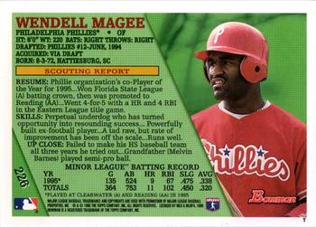 1996 Bowman #226 Wendell Magee Back