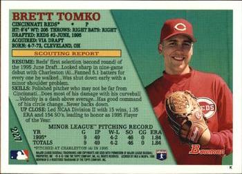 1996 Bowman #227 Brett Tomko Back
