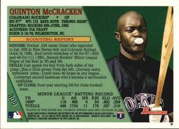 1996 Bowman #306 Quinton McCracken Back