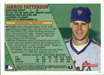 1996 Bowman #326 Jarrod Patterson Back